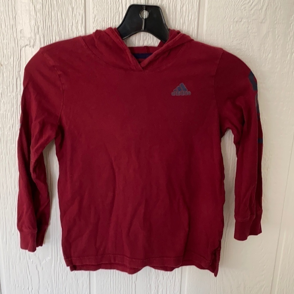 Boys Adidas hoodie maroon 6